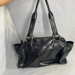 HOBO Black Sophie Leather Over-the-Shoulder Satchel Handbag Purse